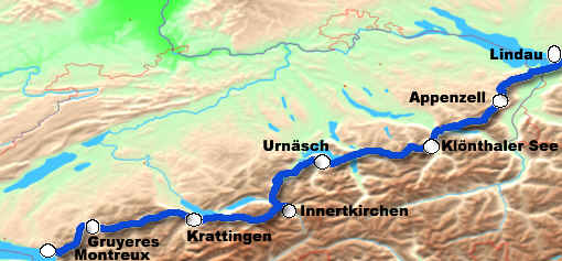 Karte Tour de Suisse