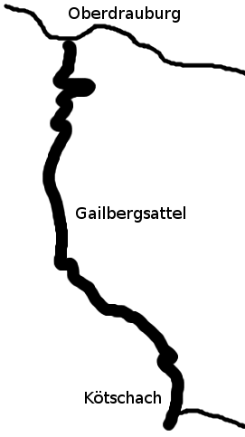 Landkarte Gailbergsattel