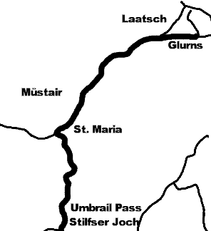 Landkarte Umbrailpass